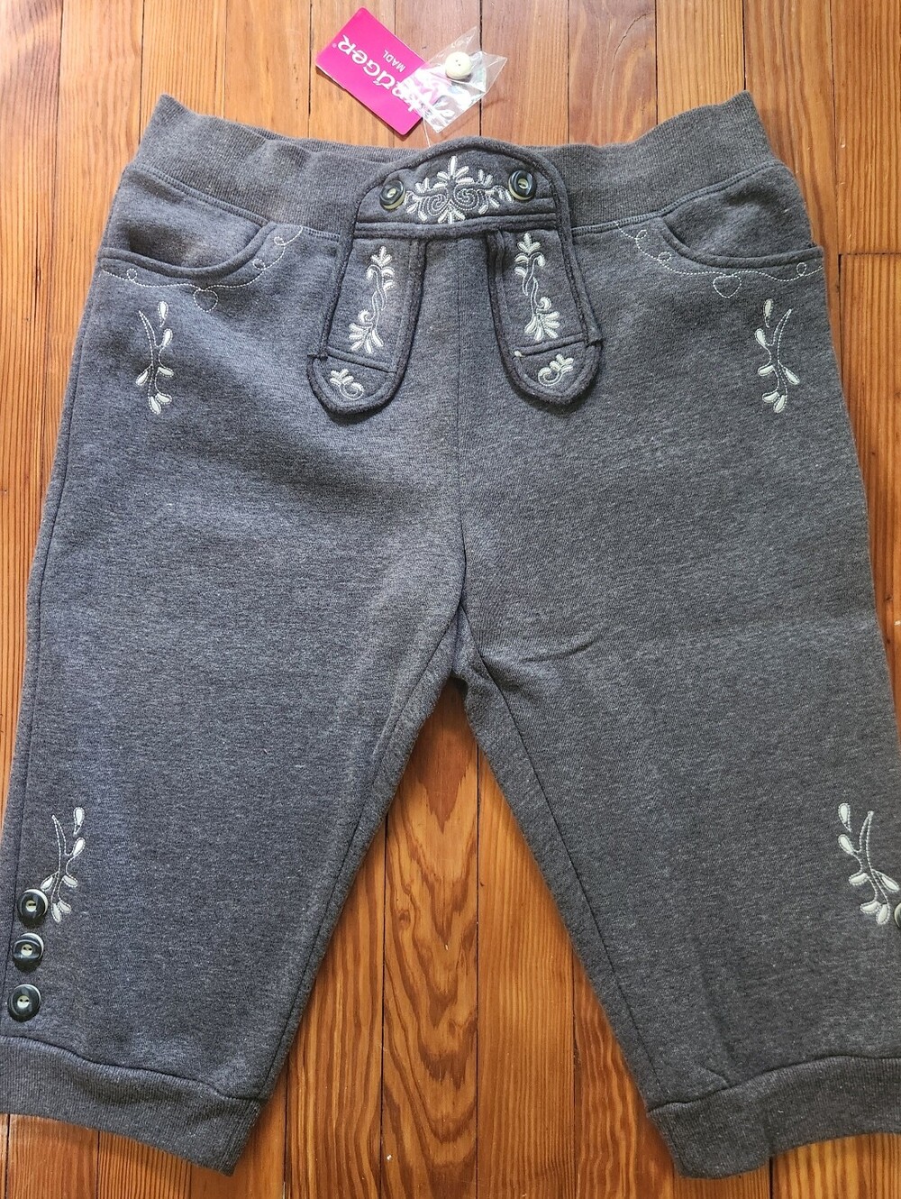 Krüger Oktoberfest German Jogger Sweatpants Lederhosen Style, Sz. 44, XXL